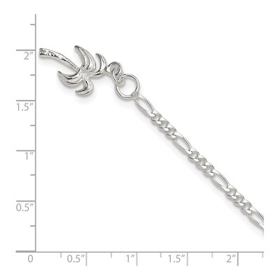 Sterling Silver Palm Tree Anklet – view 5