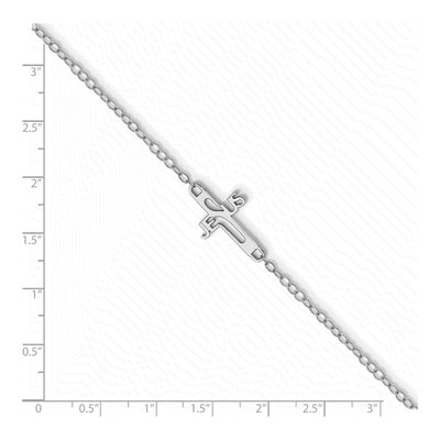 Sterling Silver Jesus Cross Anklet – view 5