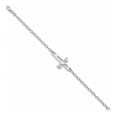 Sterling Silver Jesus Cross Bracelet – view 2
