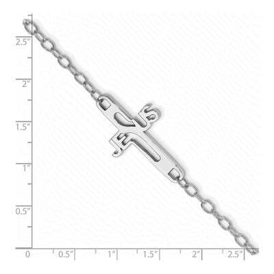 Sterling Silver Jesus Cross Bracelet – view 4