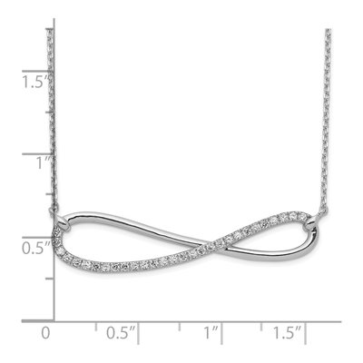 Sterling Silver CZ Infinity Pendant Necklace – view 3