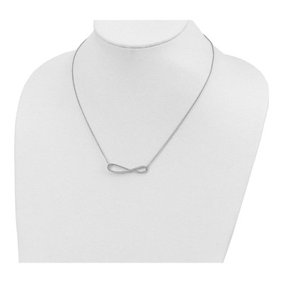 Sterling Silver CZ Infinity Pendant Necklace – view 4