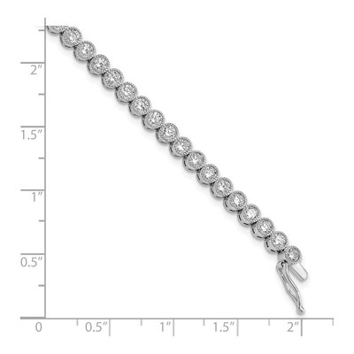 Sterling Silver CZ Tennis Bracelet – view 3
