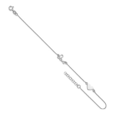 Sterling Silver Heart LOVE Script Anklet – view 8