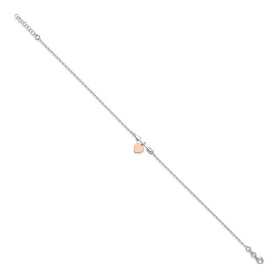 Rose Gold-Plated Sterling Silver Arrow Heart Anklet – view 3