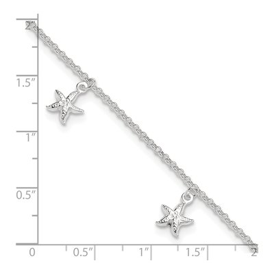 Sterling Silver Starfish Dangle Anklet – view 8