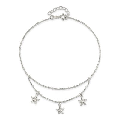 Sterling Silver 2-Strand Starfish Anklet – view 5