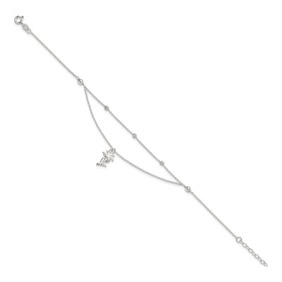 Sterling Silver Palm Tree Anklet – view 3