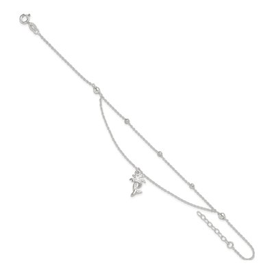 Sterling Silver Palm Tree Anklet – view 6