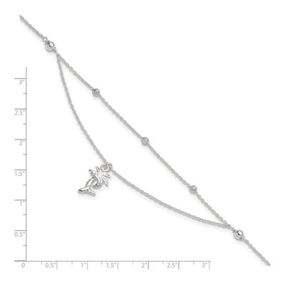 Sterling Silver Palm Tree Anklet – view 8