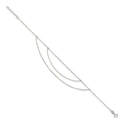 Sterling Silver Multi-Strand Box Anklet – view 3