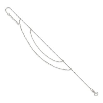 Sterling Silver Multi-Strand Box Anklet – view 6