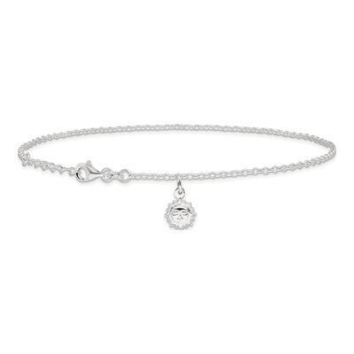 Sterling Silver Sun Anklet – view 3