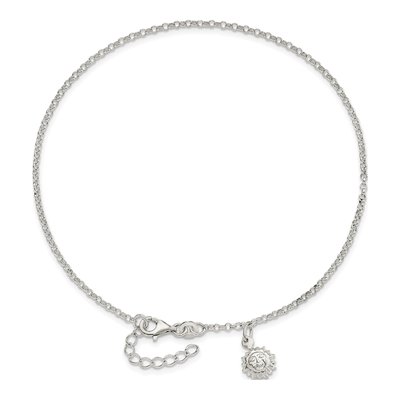 Sterling Silver Sun Anklet – view 4