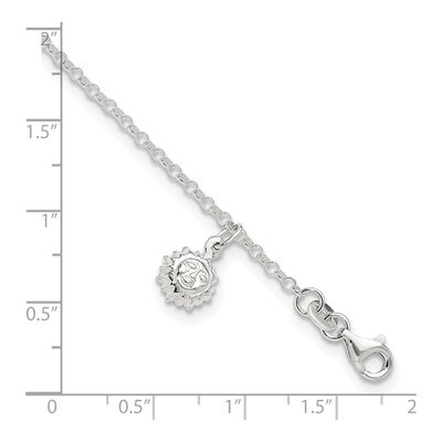 Sterling Silver Sun Anklet – view 7