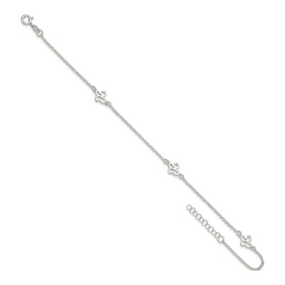 Sterling Silver Butterfly Station Anklet – view 6