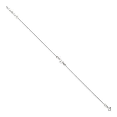 Sterling Silver Butterfly Anklet – view 3