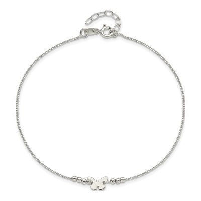 Sterling Silver Butterfly Anklet – view 5
