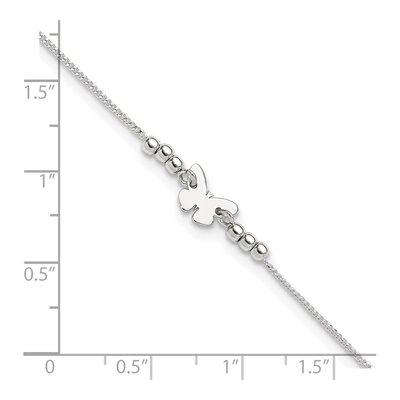 Sterling Silver Butterfly Anklet – view 8