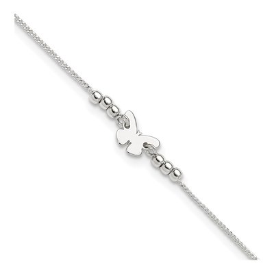 Sterling Silver Butterfly Anklet