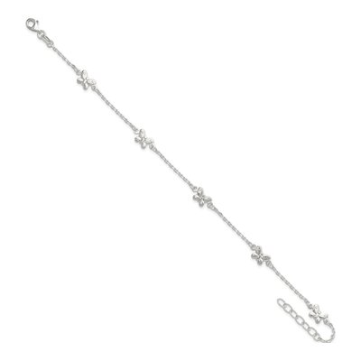 Sterling Silver Butterfly Anklet – view 6