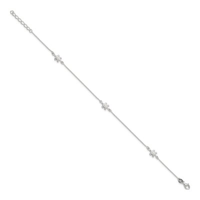 Sterling Silver Turtle Station Anklet – view 3