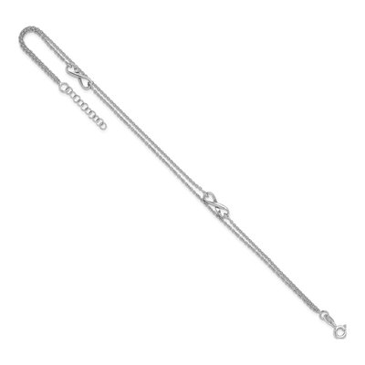 Sterling Silver Infinity 2-Strand Anklet – view 5