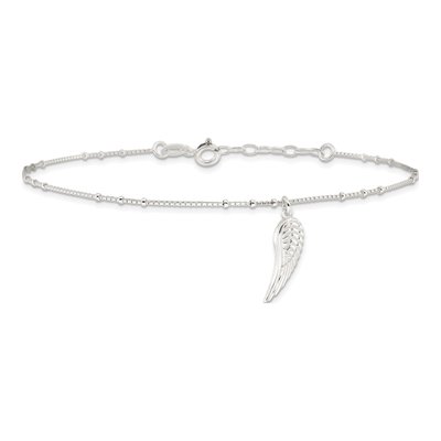 Sterling Silver Wing Anklet – view 4