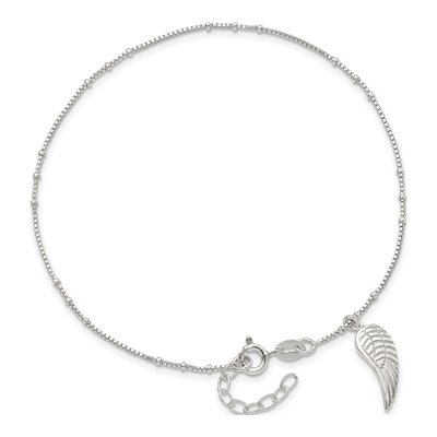 Sterling Silver Wing Anklet – view 5