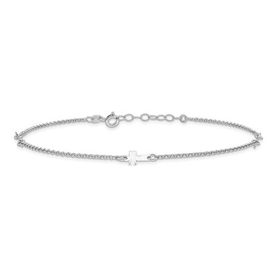 Sterling Silver Diamond-Cut Crosses Plus Anklet – view 4