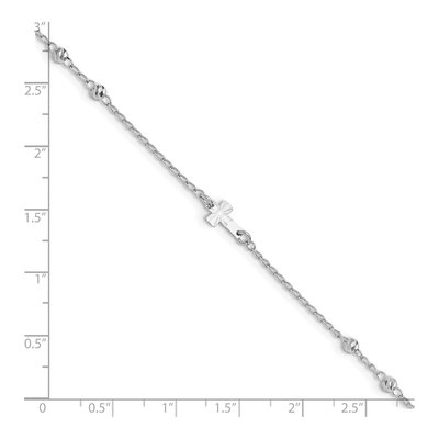 Sterling Silver Cross Anklet – view 6