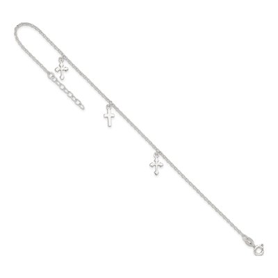Sterling Silver Cross Anklet – view 6