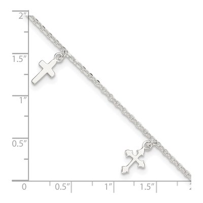 Sterling Silver Cross Anklet – view 8