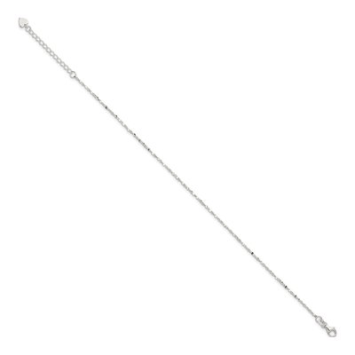 Sterling Silver 1mm Twisted Serpentine Anklet – view 3