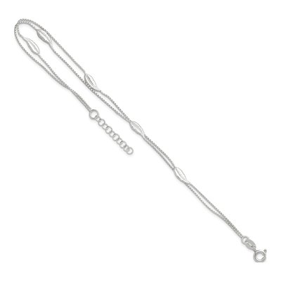 Sterling Silver 2-Strand Feather Anklet – view 8