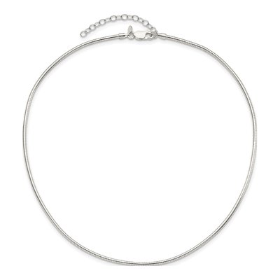 Sterling Silver Omega Neckwire Necklace – view 3