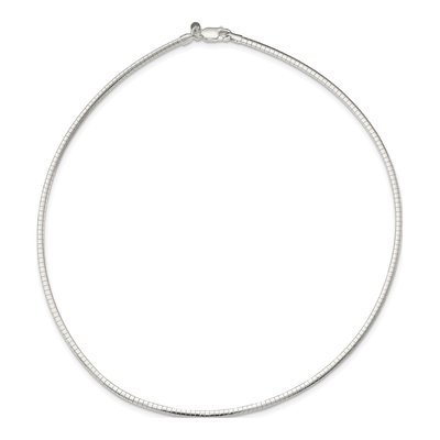 Sterling Silver Cubetto Omega Necklace – view 3