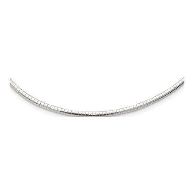 Sterling Silver Cubetto Omega Necklace
