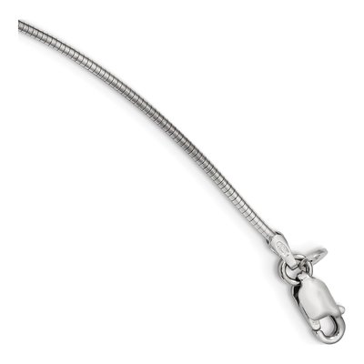 Sterling Silver CZ Round Omega Necklace – view 4
