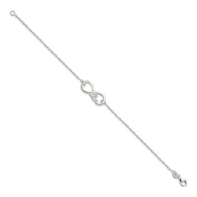 Sterling Silver Infinity LOVE Bracelet – view 2