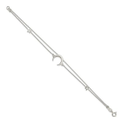 Sterling Silver Moon Stars Bracelet – view 3