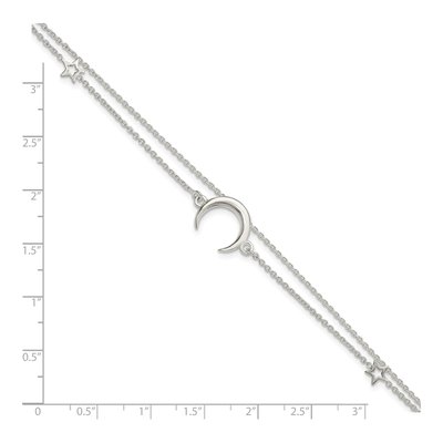 Sterling Silver Moon Stars Bracelet – view 4