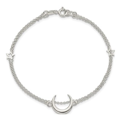 Sterling Silver Moon Stars Bracelet – view 5
