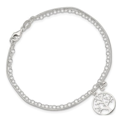Sterling Silver 2-Strand Tree Bracelet – view 5