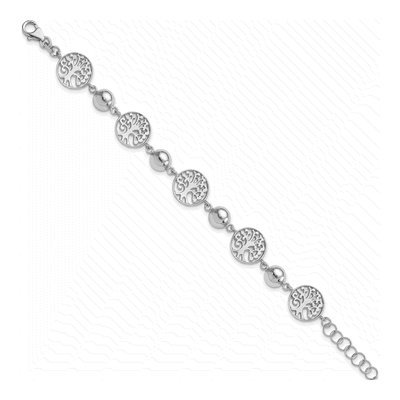 Sterling Silver Tree of Life Circle Bracelet – view 3