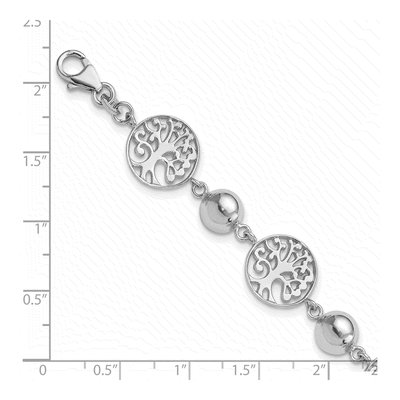 Sterling Silver Tree of Life Circle Bracelet – view 4