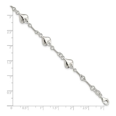 Sterling Silver Heart Bracelet – view 4