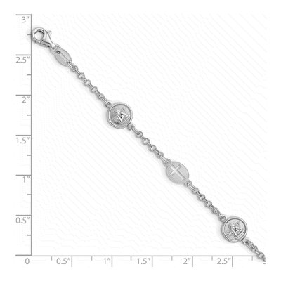 Sterling Silver Cross Angel Bracelet – view 4
