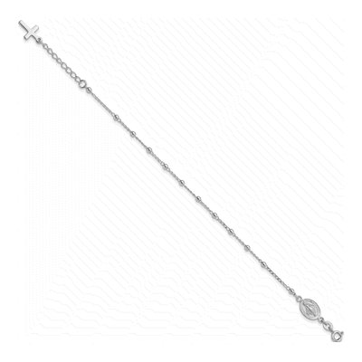 Sterling Silver Miraculous Medal Cross Bracelet – view 3
