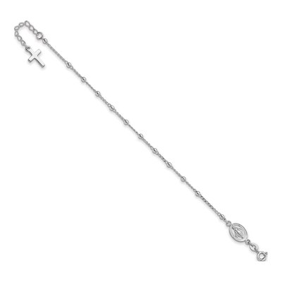 Sterling Silver Miraculous Medal Cross Bracelet – view 5